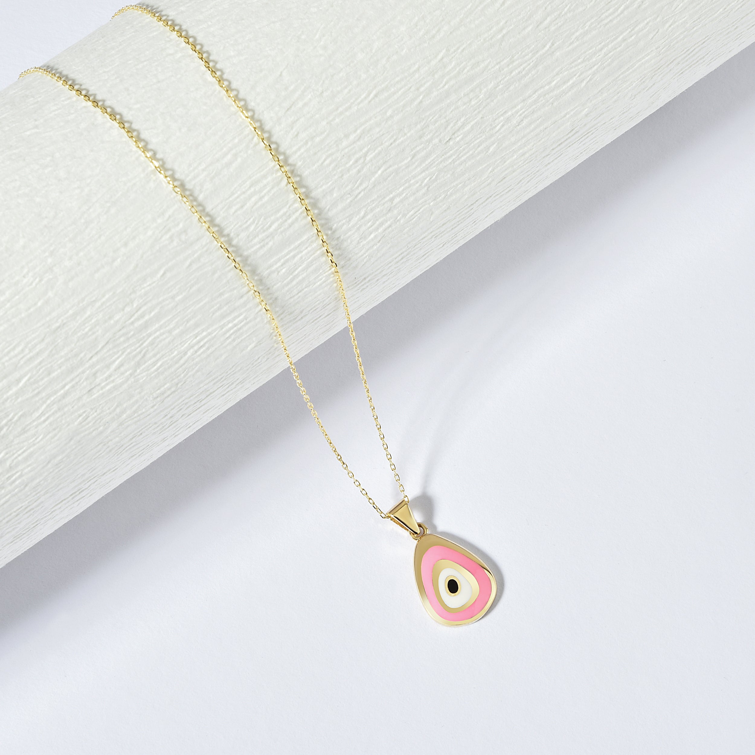 Blush X Gold Evil Eye Pendant